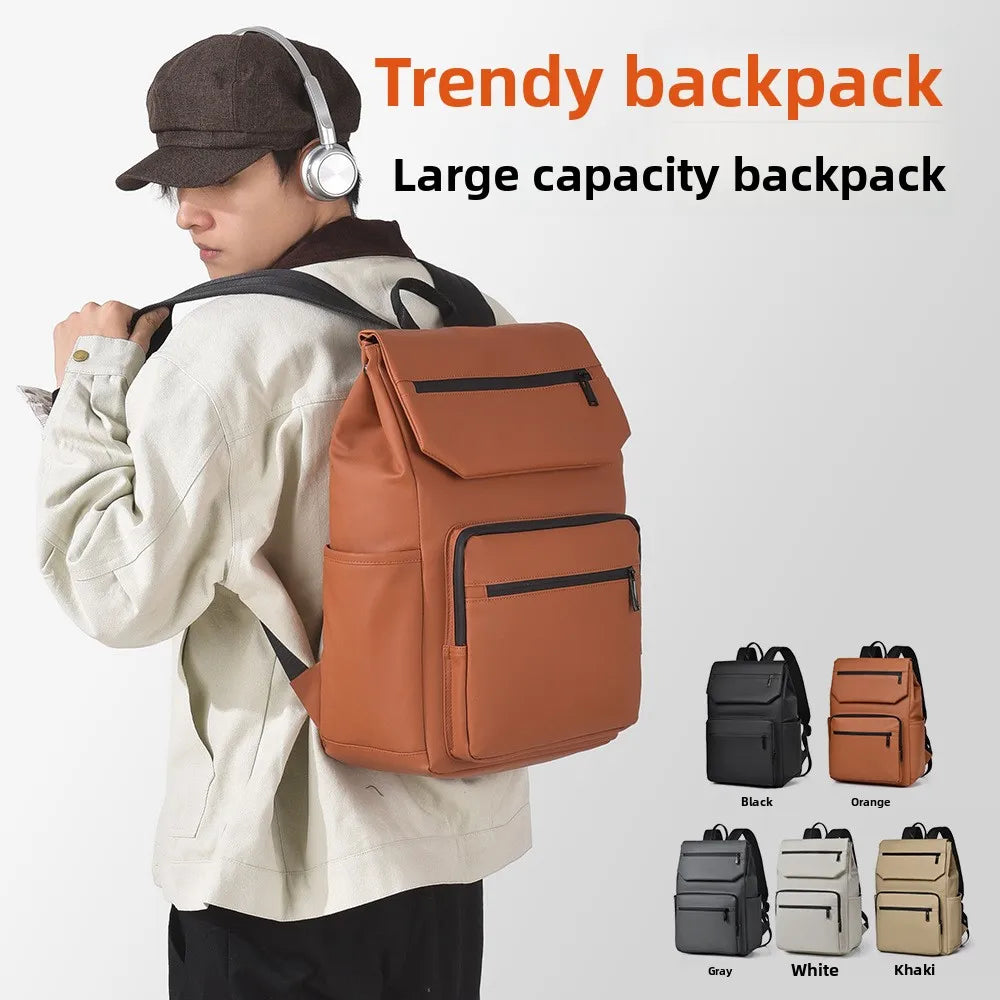 New Style Casual Outdoor PU Laptop Backpack 20 to 35L Capacity Backpack Wear Resistant Fashionable Schoolbag