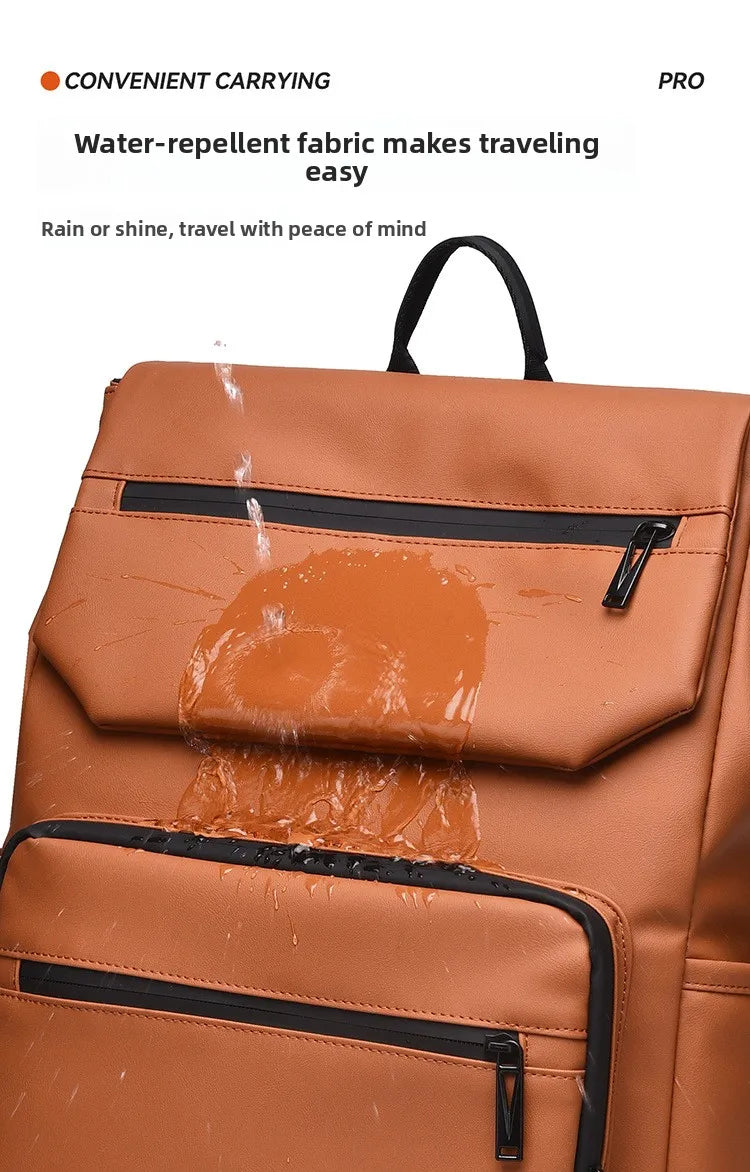 New Style Casual Outdoor PU Laptop Backpack 20 to 35L Capacity Backpack Wear Resistant Fashionable Schoolbag