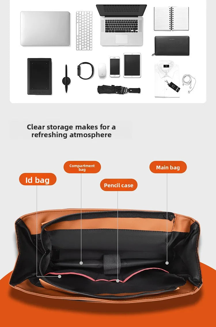 New Style Casual Outdoor PU Laptop Backpack 20 to 35L Capacity Backpack Wear Resistant Fashionable Schoolbag
