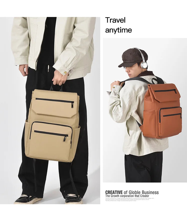New Style Casual Outdoor PU Laptop Backpack 20 to 35L Capacity Backpack Wear Resistant Fashionable Schoolbag