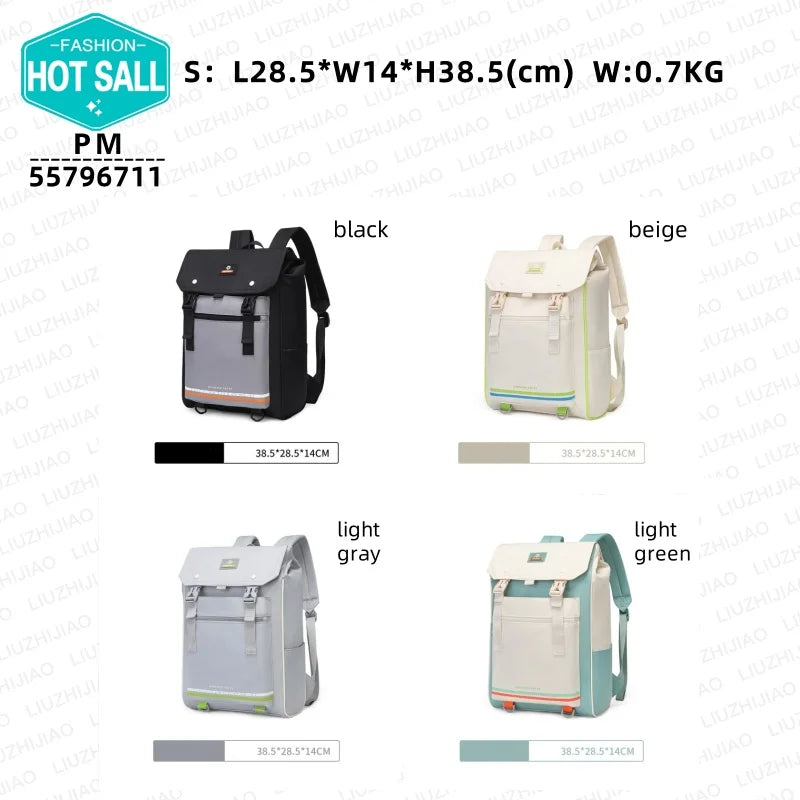 2025 New Fashion Simple Backpack Large Capacity Lightweight ridge protection Portable Student Schoolbag