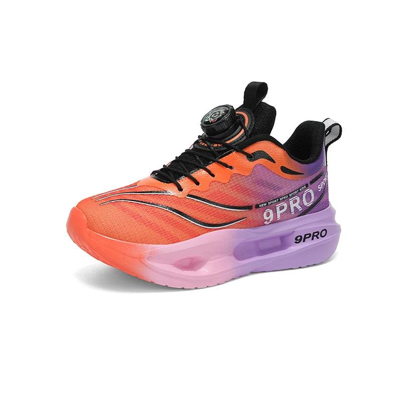 Kids Breathable Laceless Running Sneakers Lightweight Sport Shoes Non Slip Soft Sole Children Athletic Shoes for Boys Girls