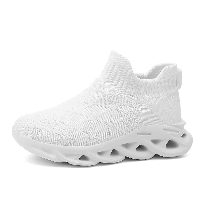 Sneakers för pojkar – stickade skor i sockmodell, moderiktiga, lätta och ventilerande, perfekta för våren
