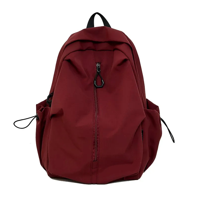 15.6 Inch Nylon Waterproof College Backpack Large Capacity Travel Unisex Laptop Backpacks Simple Design School Bag for Teenagers