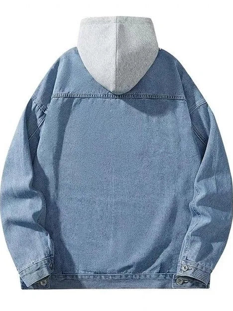 Trendy vid jeansjacka med huva
