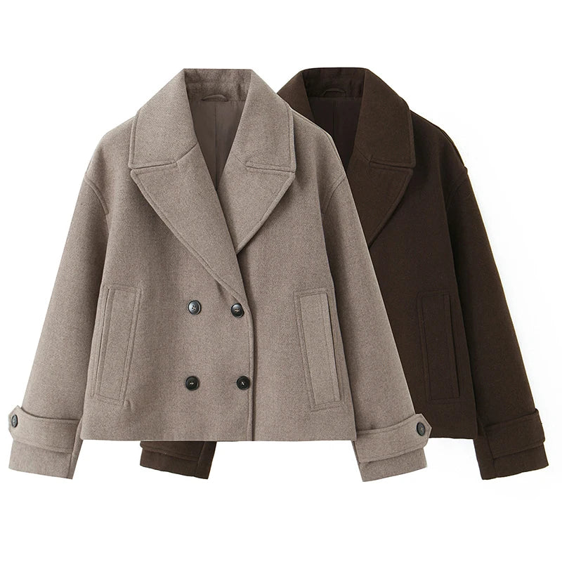 Willshela – elegant, enfärgad trenchcoat för kvinnor, dubbelknäppt modell med slag och långa ärmar – vintageinspirerad och stilsäker