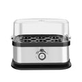 Egg Cooker Boiler, 350W Quick Boiling Electric Egg Poacher, Removable Tray, 6 Capacity Kitchen Stainless Steel Steamer