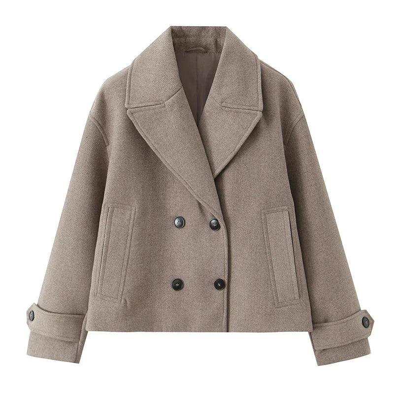 Willshela – elegant, enfärgad trenchcoat för kvinnor, dubbelknäppt modell med slag och långa ärmar – vintageinspirerad och stilsäker